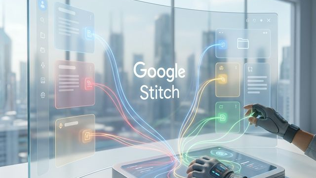Google Stitch generating UI design